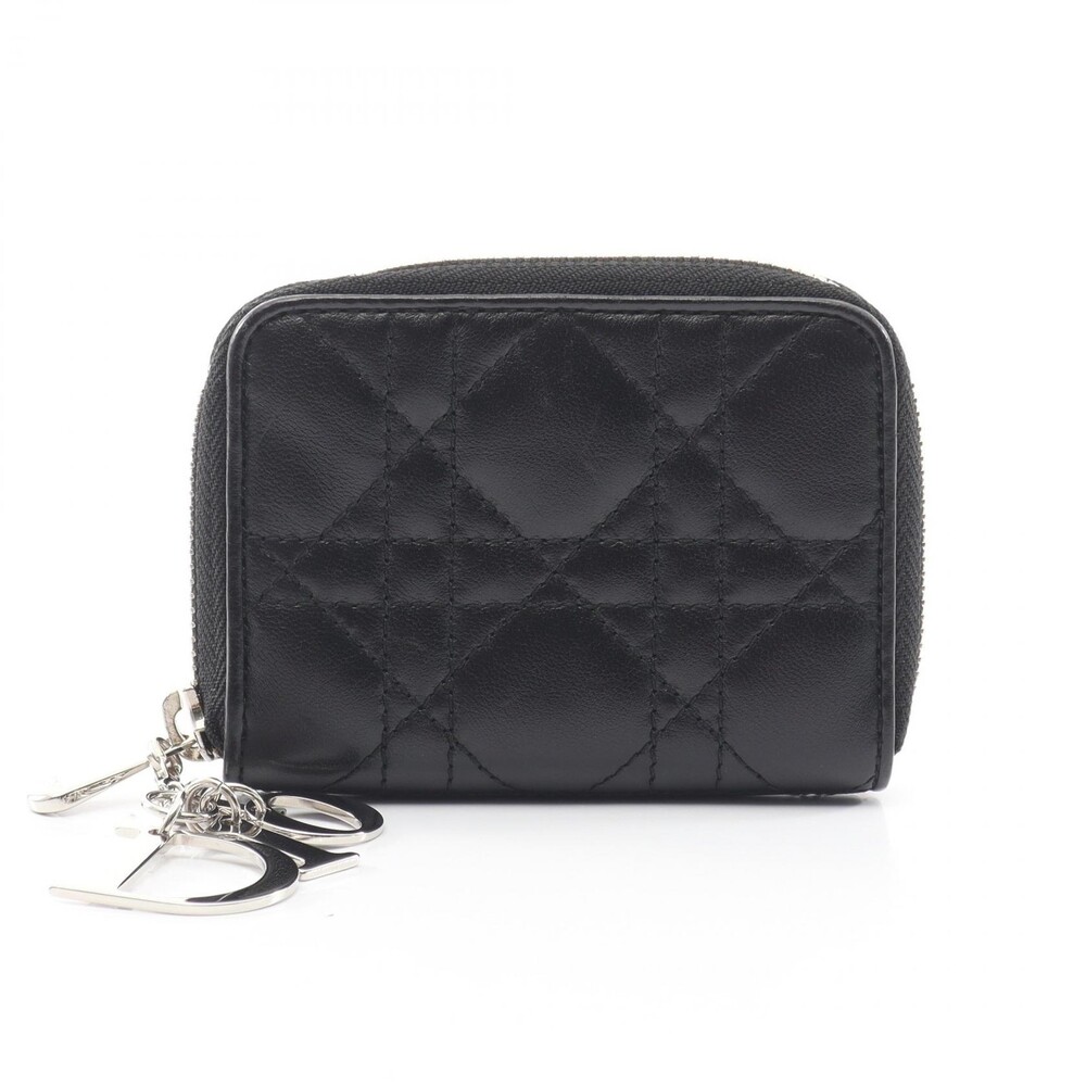 Dior Lady Coin Wallet Leather Black #341249D51B